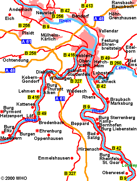 Map of Germany Rhine River Valley. - neuwied-burg-eltz-loreley-438-9.gif  2000 WHO